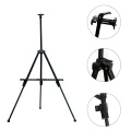 Lightweight black metal tripod artist painting easel advertising telescopic  portable tripod easel stand for indoor promotion